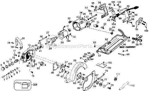Page A Diagram and Parts List for 2701-BDK Type 1 Black and Decker Circular Saw